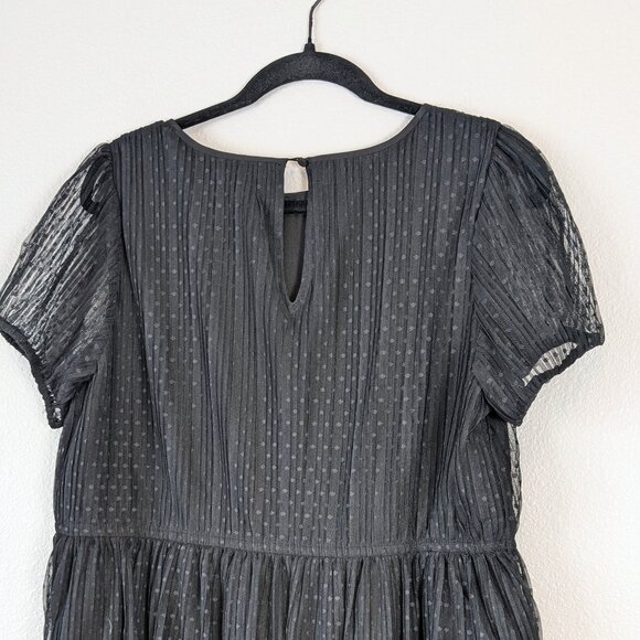 NWT J. CREW Pleated Flock-Dot Puff-Sleeve Dress SZ 8 - Picture 8 of 15